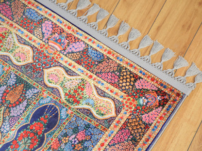 Turkish Prayer Rug, Ottoman Design, Soft Muslim Prayer Mat