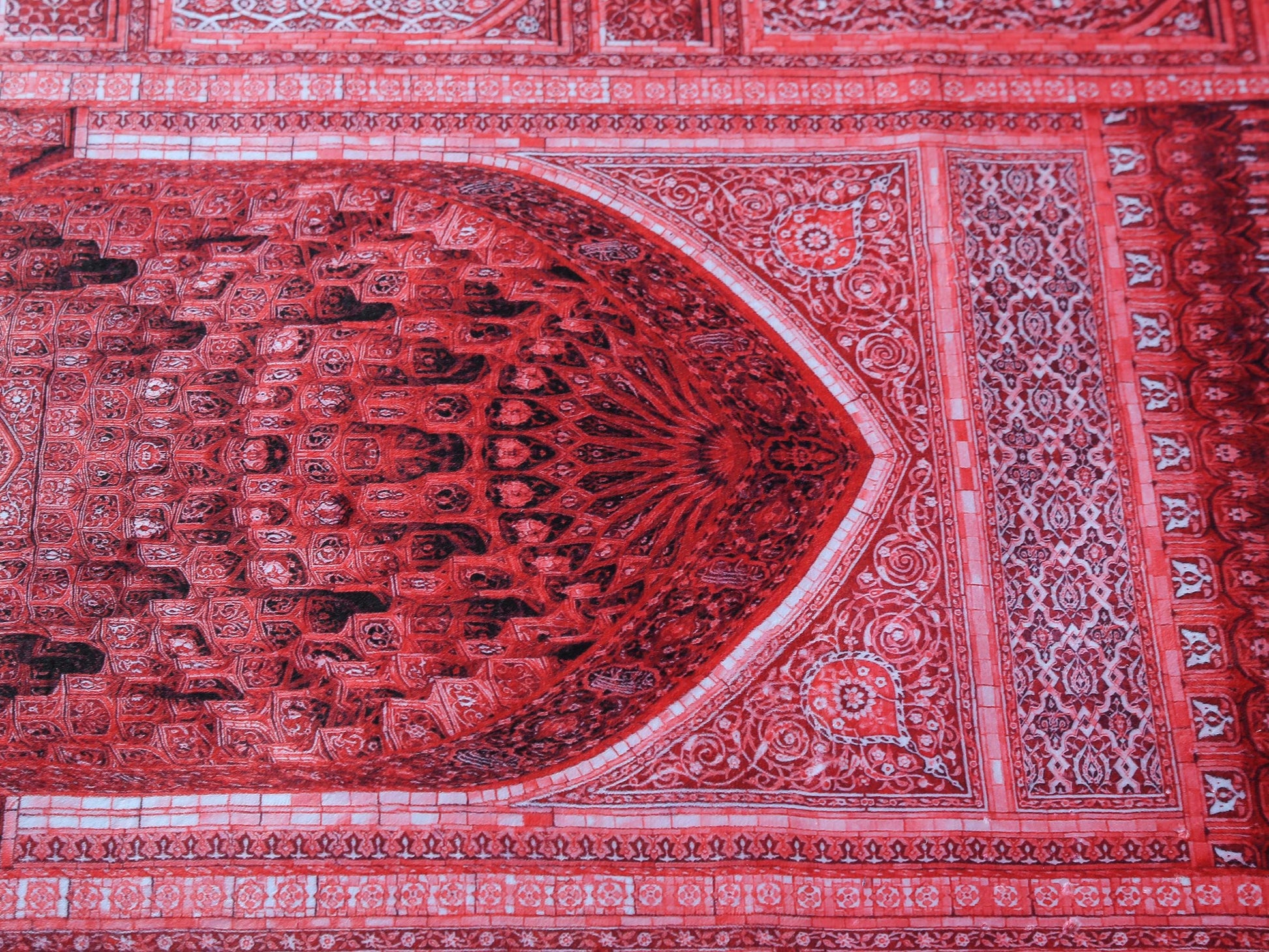 Turkish Prayer Rug, Ottoman Design, Soft Muslim Prayer Mat