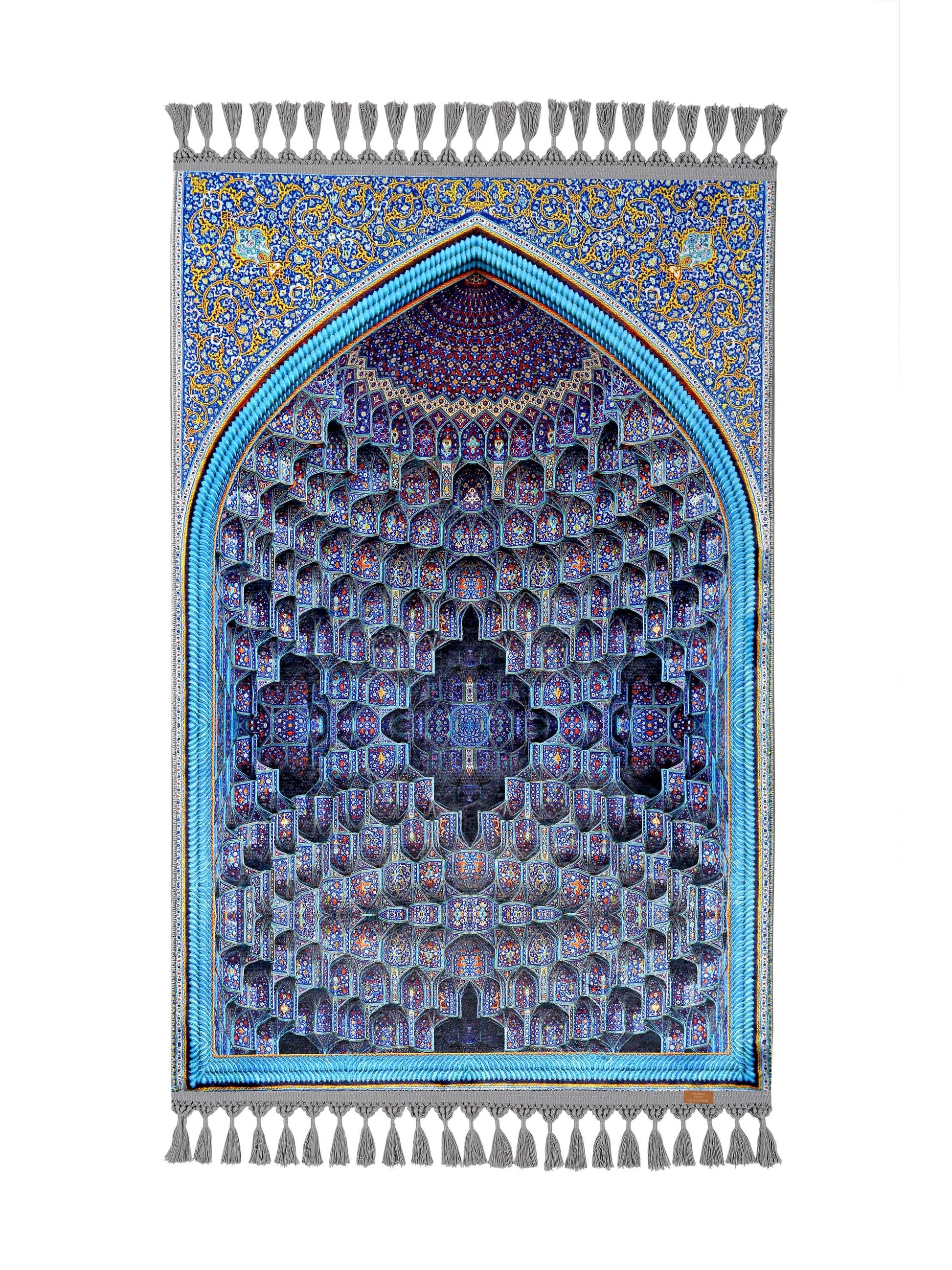 Turkish Prayer Rug, Ottoman Design Muslim Prayer Mat