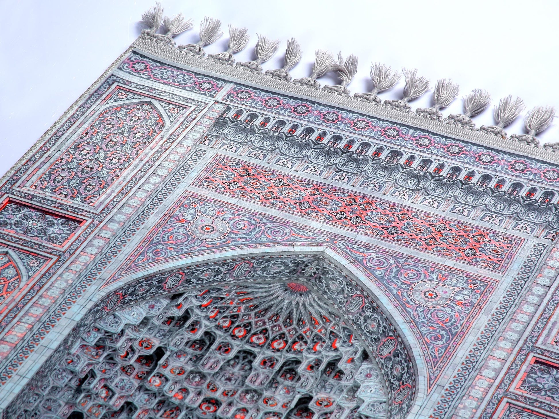 Turkish Prayer Rug, Ottoman Design, Soft Muslim Prayer Mat
