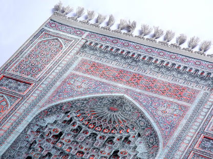 Turkish Prayer Rug, Ottoman Design, Soft Muslim Prayer Mat