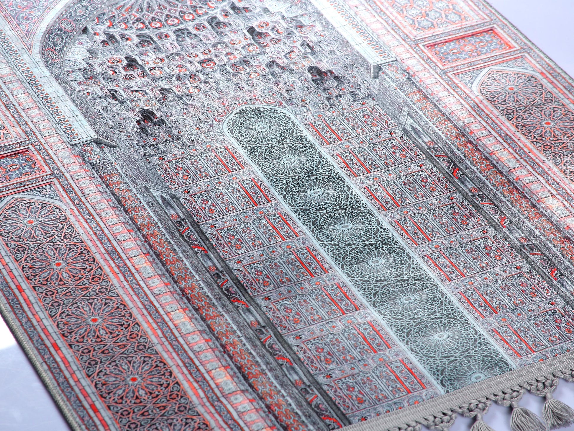 Turkish Prayer Rug, Ottoman Design, Soft Muslim Prayer Mat