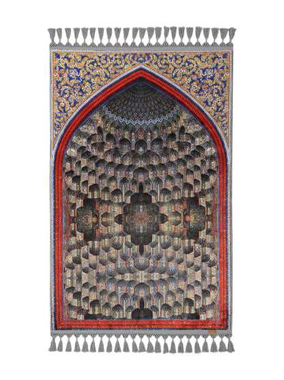 Turkish Prayer Rug, Ottoman Design, Soft Muslim Prayer Mat