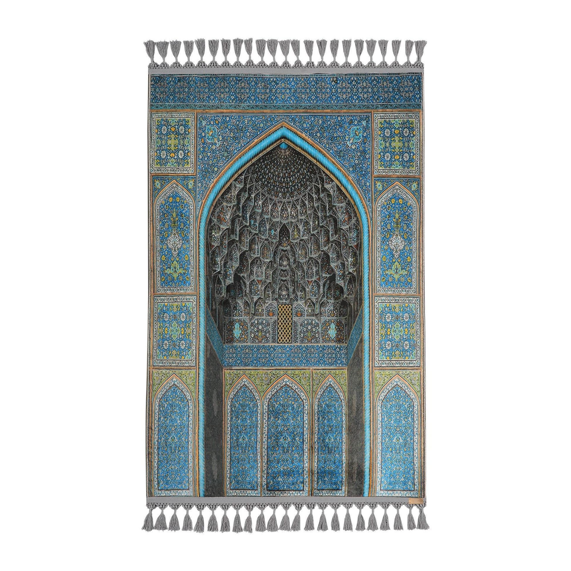 Turkish Prayer Rug, Ottoman Design, Soft Muslim Prayer Mat