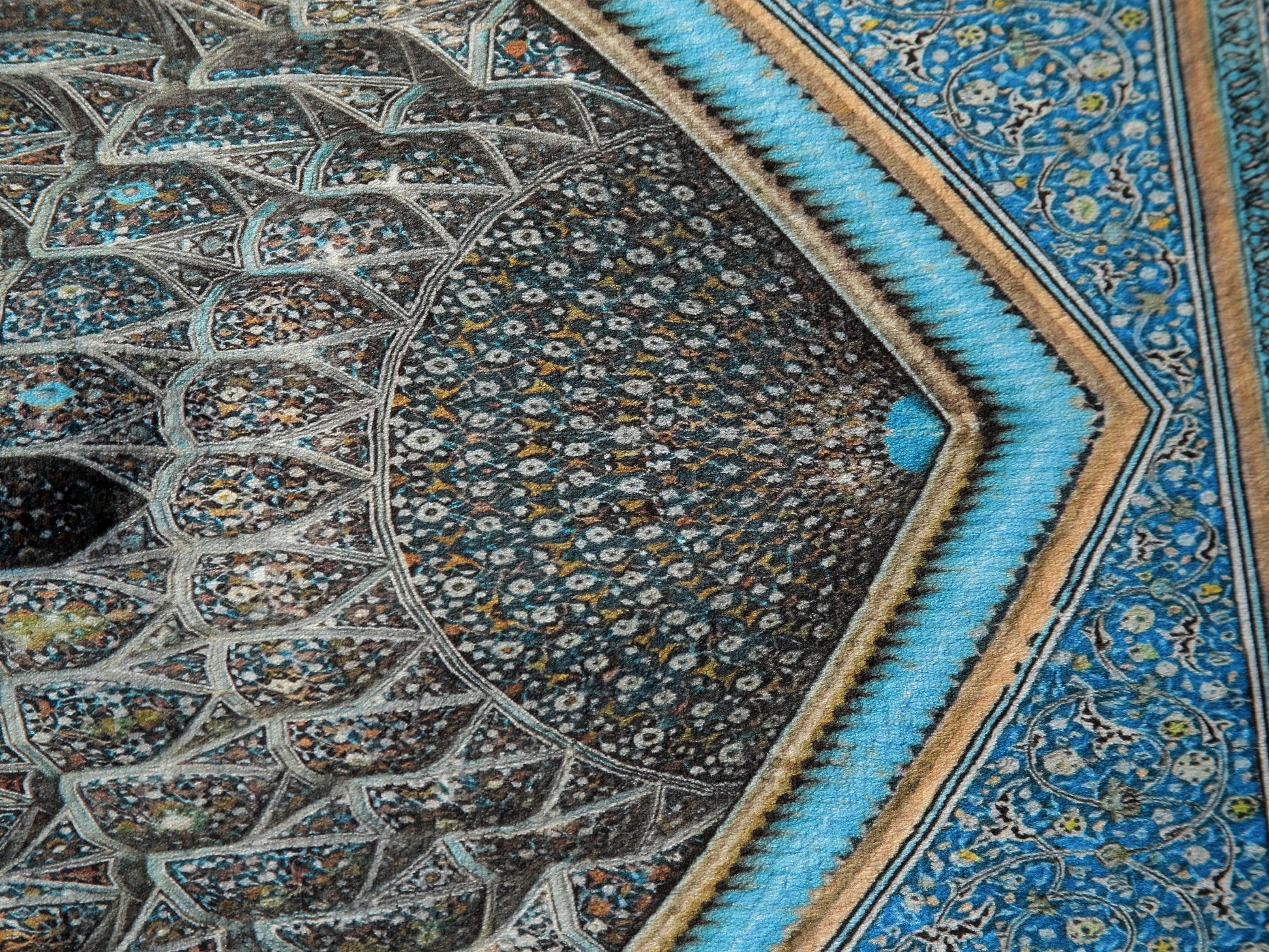Turkish Prayer Rug, Ottoman Design, Soft Muslim Prayer Mat