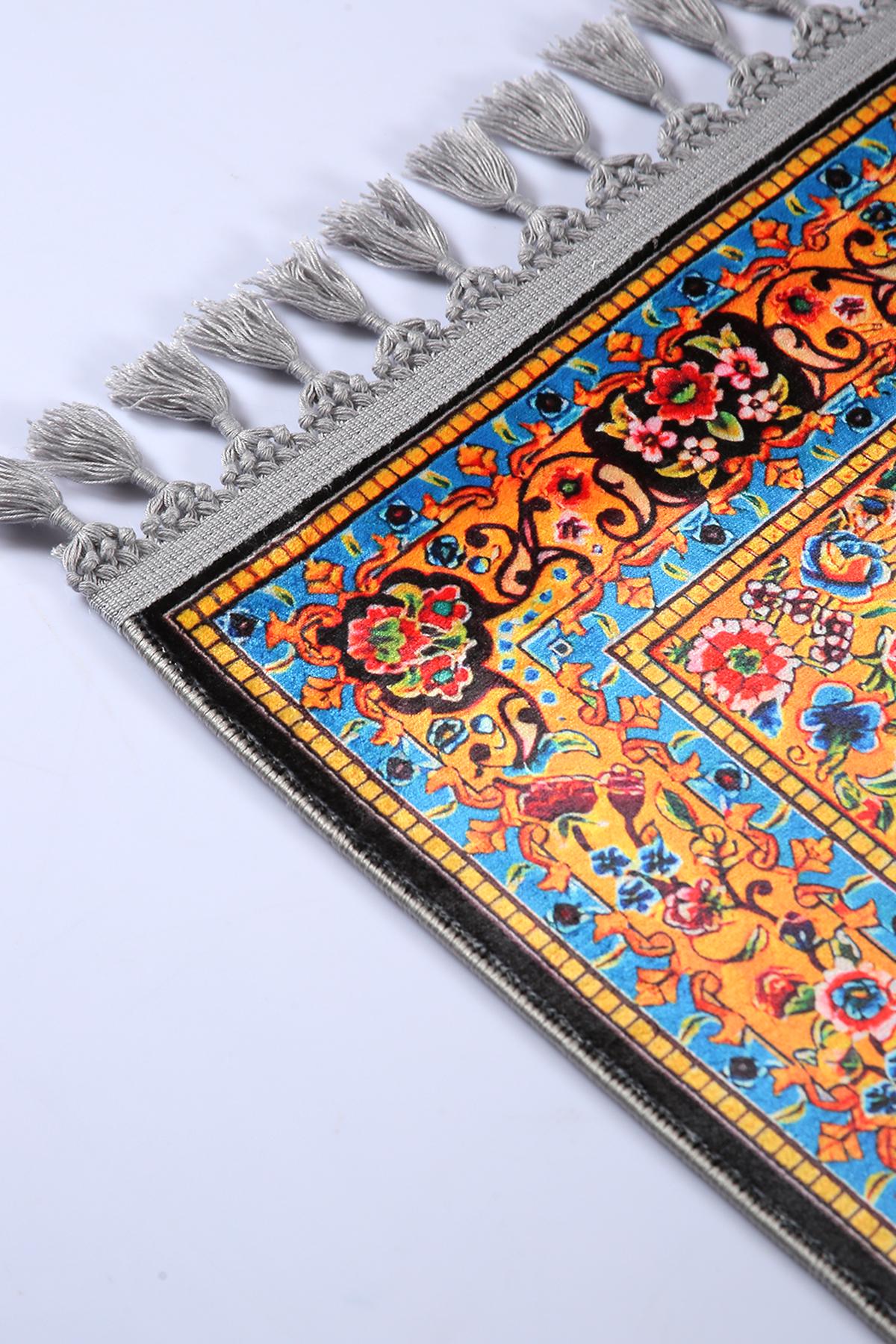 Turkish Prayer Rug, Traditional Ottoman Design, Muslim Prayer Mat