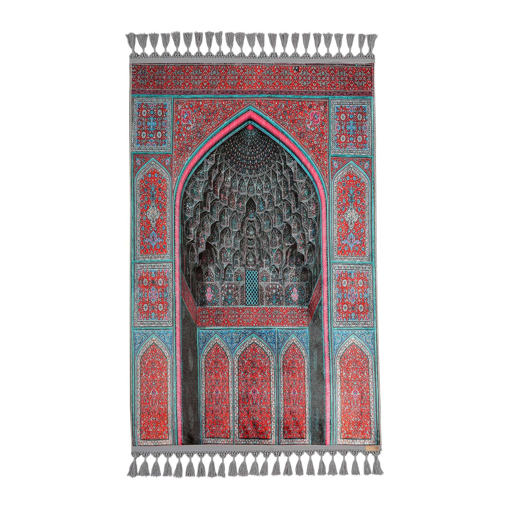 Turkish Prayer Rug, Ottoman Design, Soft Muslim Prayer Mat