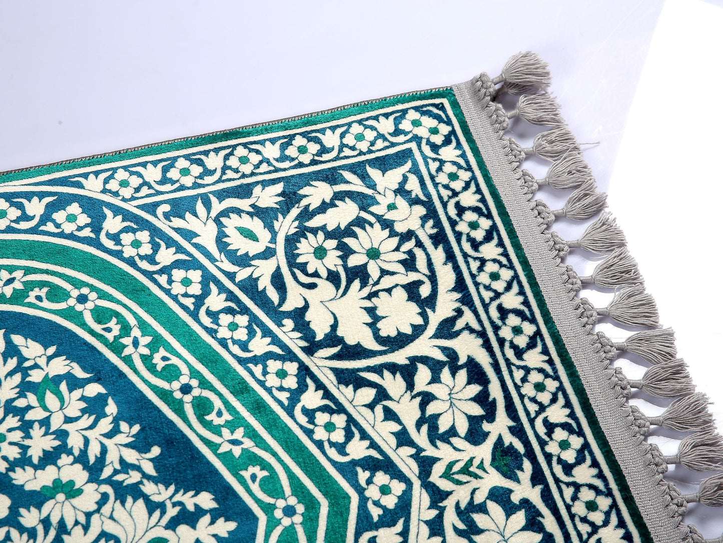 Turkish Prayer Rug, Soft Muslim Prayer Mat, Ottoman Design
