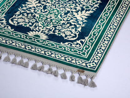 Turkish Prayer Rug, Soft Muslim Prayer Mat, Ottoman Design