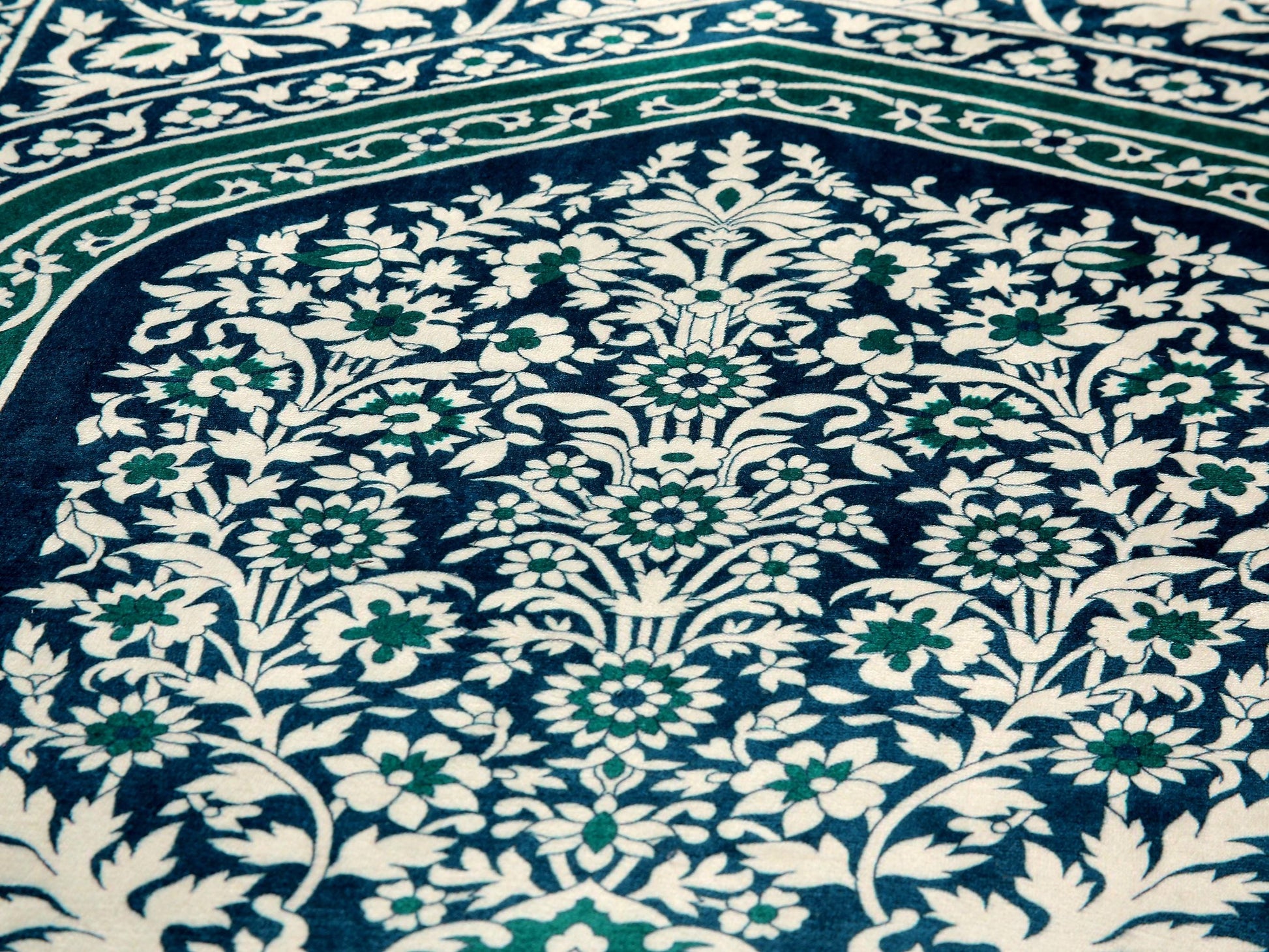 Turkish Prayer Rug, Soft Muslim Prayer Mat, Ottoman Design