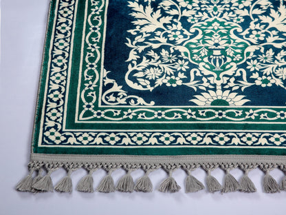 Turkish Prayer Rug, Soft Muslim Prayer Mat, Ottoman Design