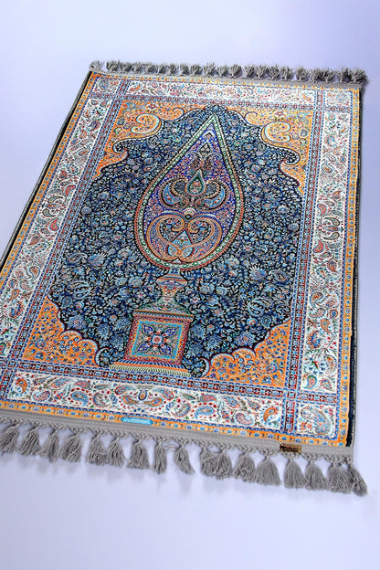 Turkish Prayer Rug, Ottoman Design, Soft Muslim Prayer Mat