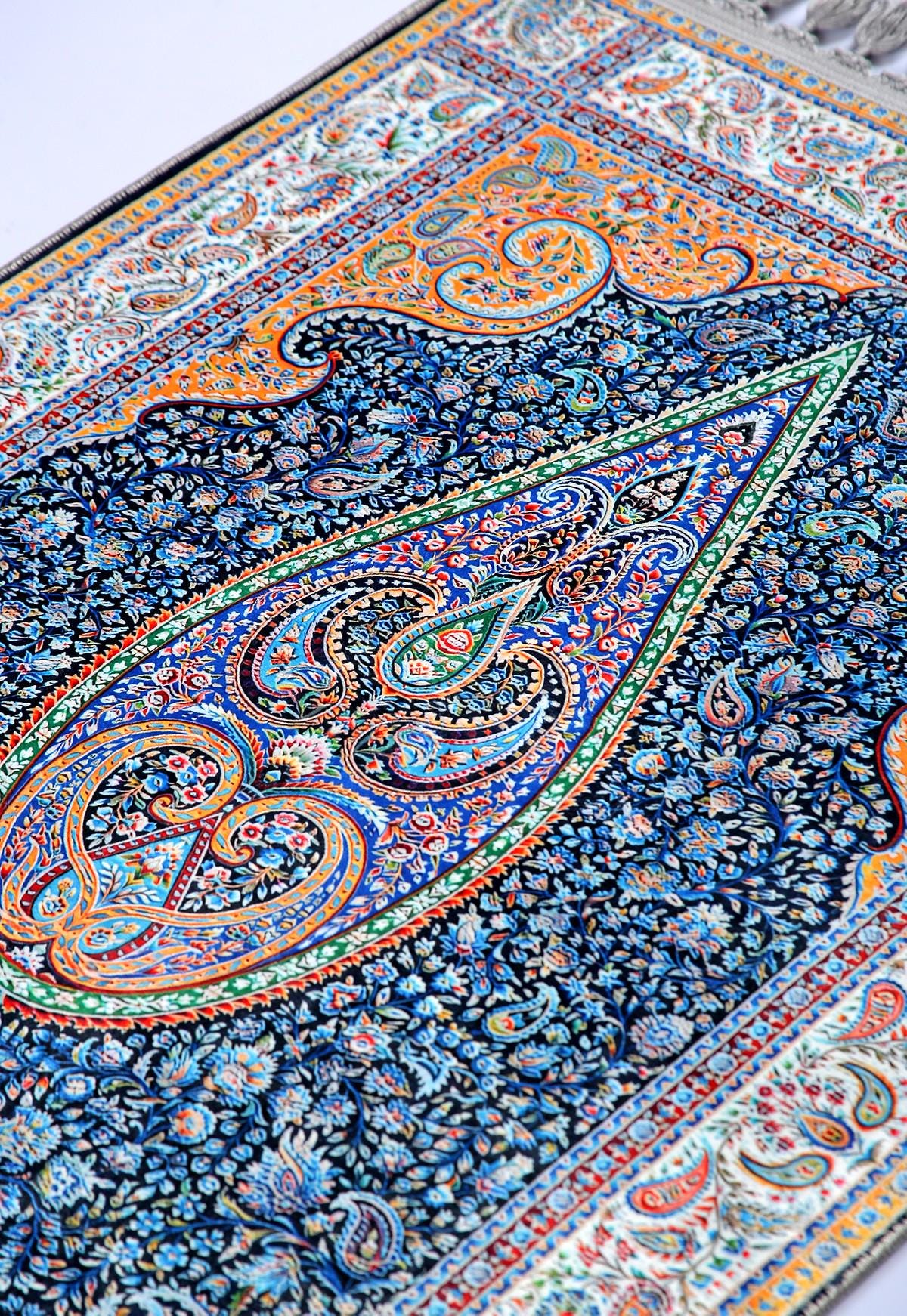 Turkish Prayer Rug, Ottoman Design, Soft Muslim Prayer Mat
