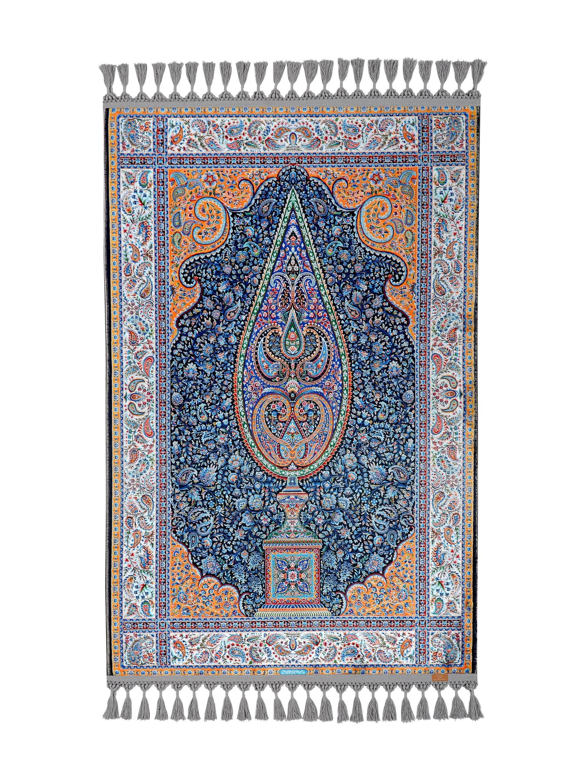 Turkish Prayer Rug, Ottoman Design, Soft Muslim Prayer Mat