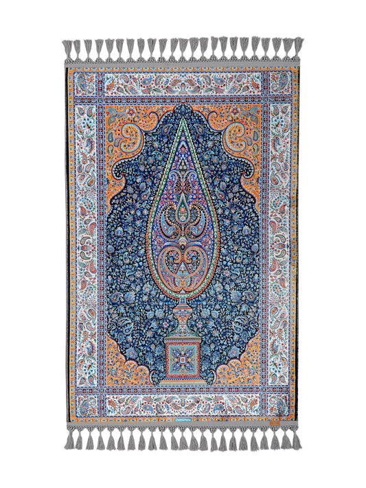 Turkish Prayer Rug, Ottoman Design, Soft Muslim Prayer Mat
