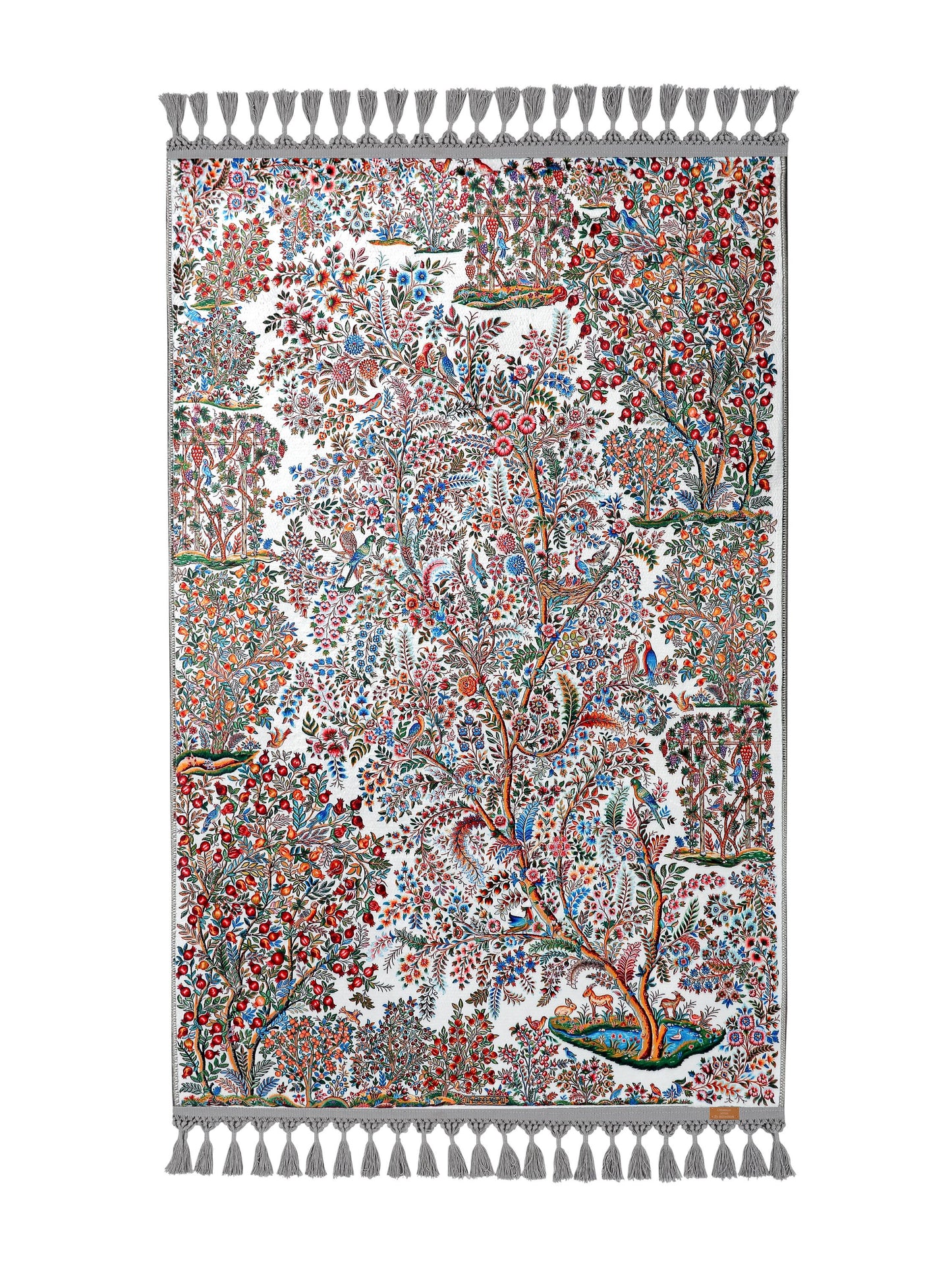Turkish Prayer Rug, Ottoman Design, Soft Muslim Prayer Mat with Fringes