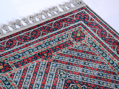 Turkish Prayer Rug, Ottoman Design, Soft Muslim Prayer Mat
