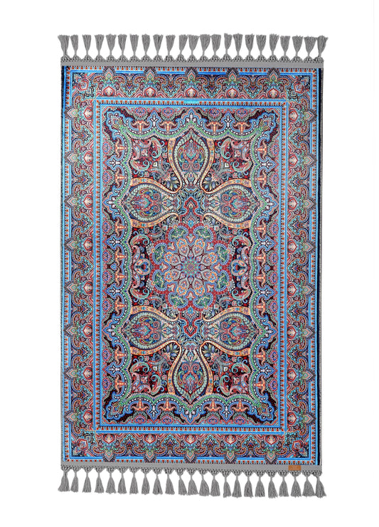 Turkish Prayer Rug, Ottoman Design, Soft Muslim Prayer Mat