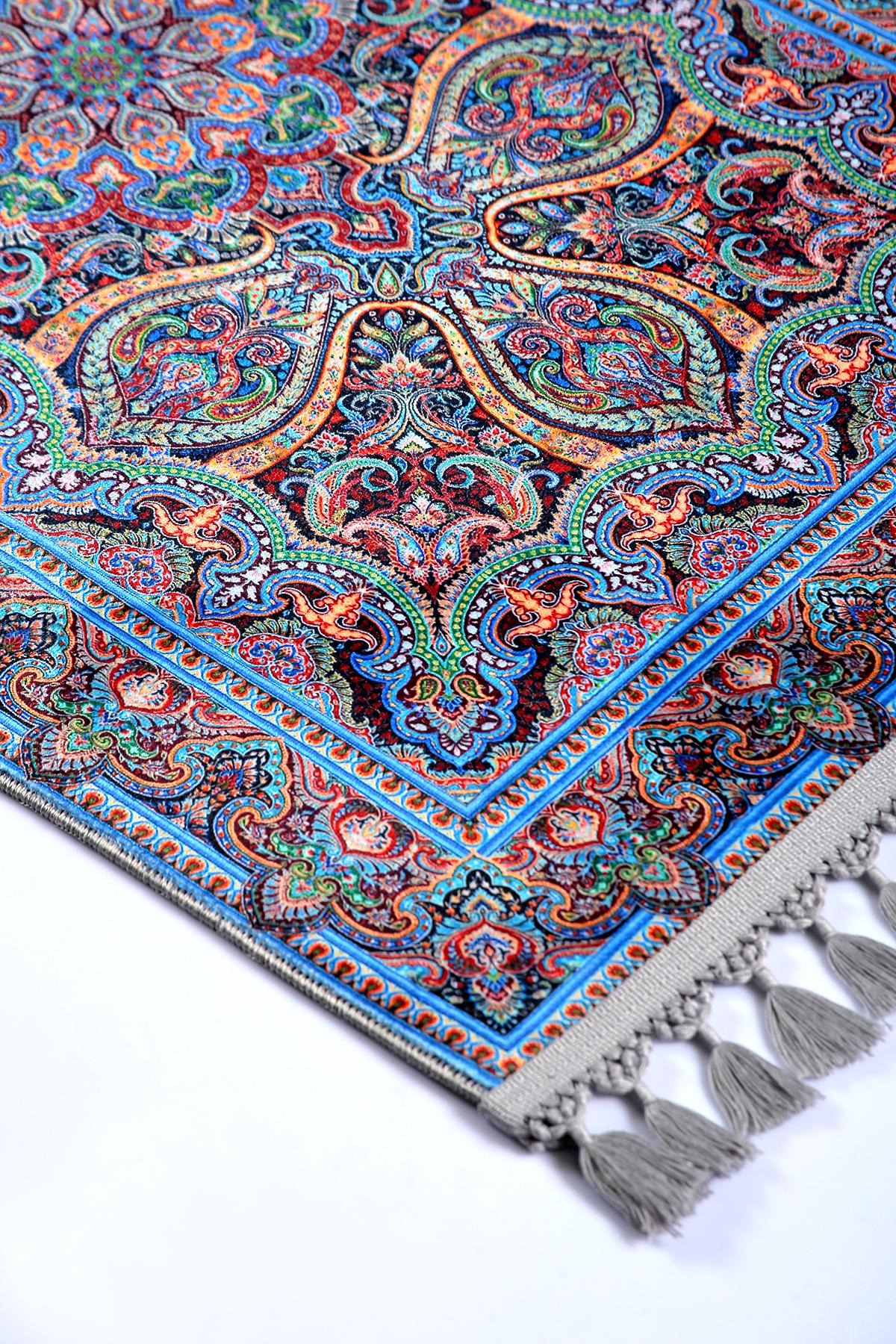 Turkish Prayer Rug, Ottoman Design, Soft Muslim Prayer Mat