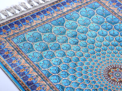 Turkish Prayer Rug, Ottoman Design, Soft Muslim Prayer Mat