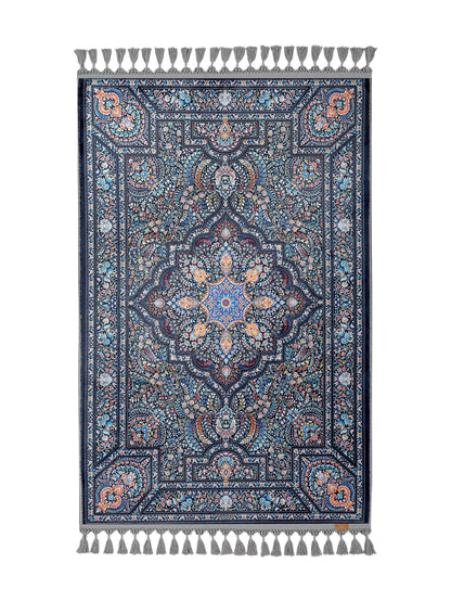 Turkish Prayer Rug, Soft Muslim Prayer Mat, Ottoman Design