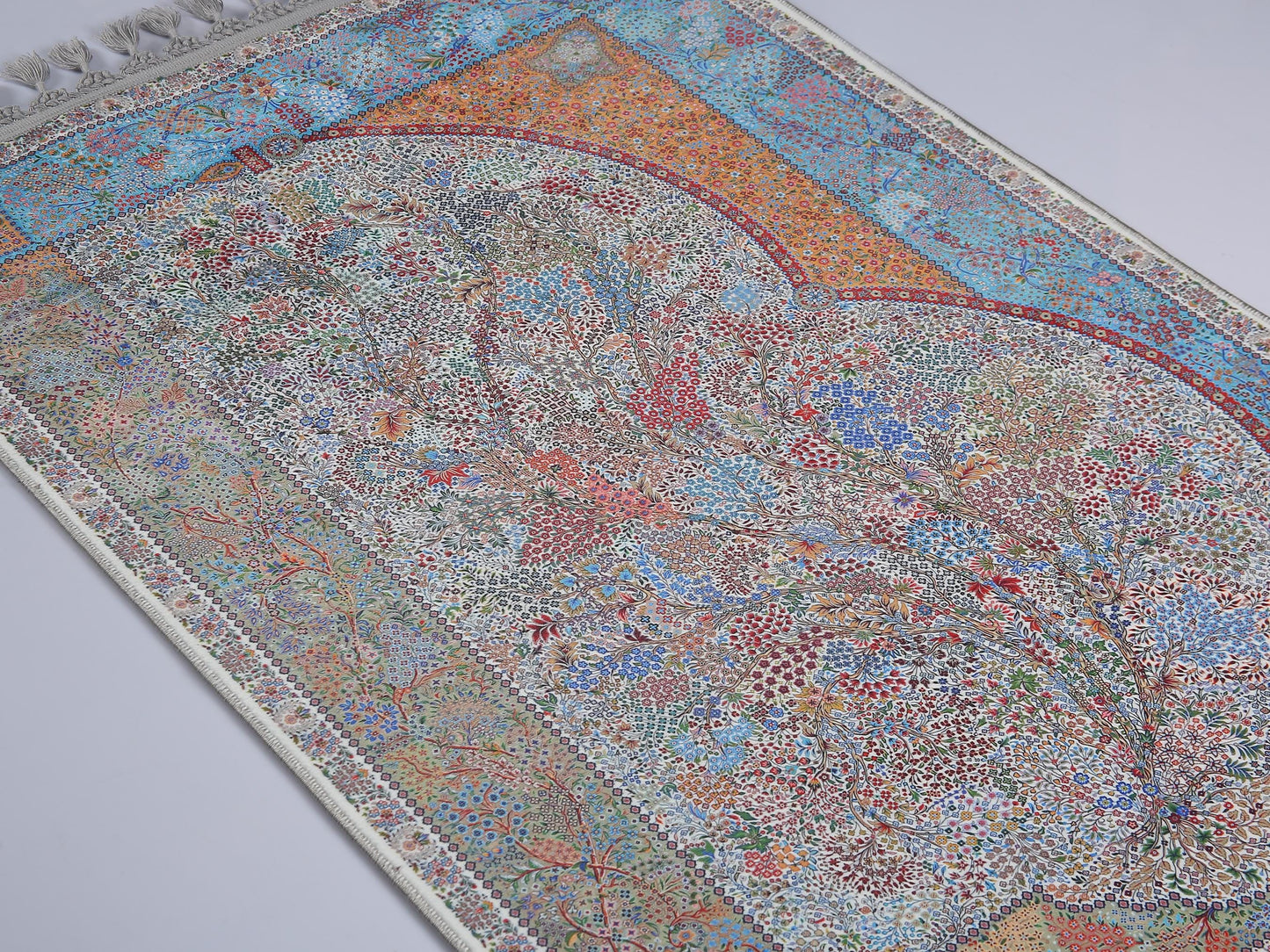 Turkish Prayer Rug, Ottoman Design, Soft Muslim Prayer Mat