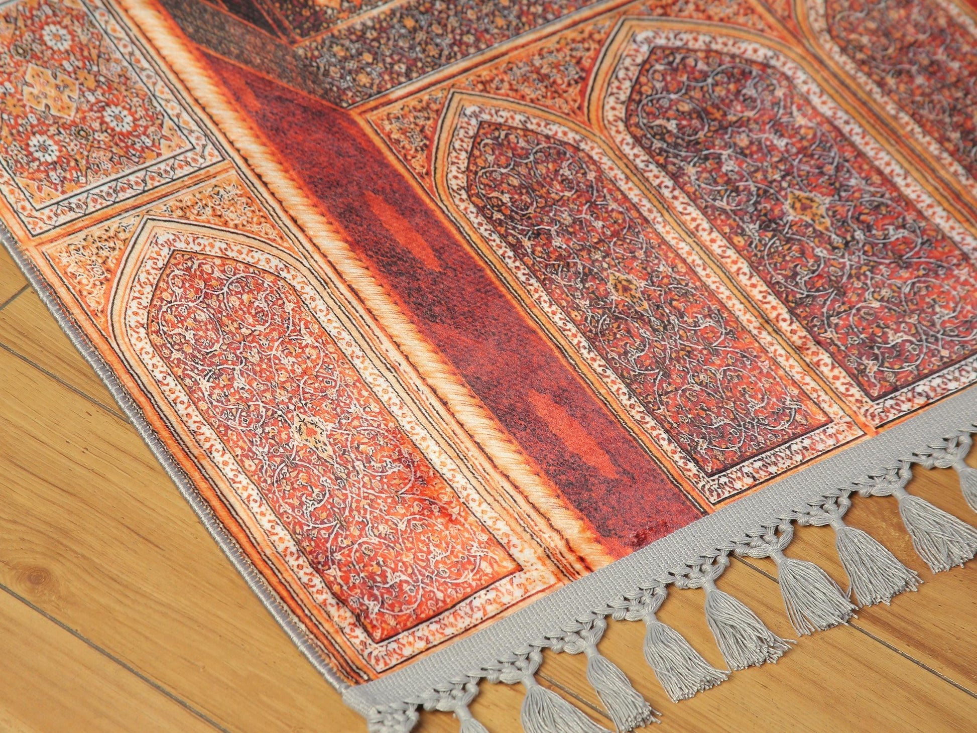Turkish Prayer Rug, Traditional Ottoman Design, Soft Muslim Prayer Mat