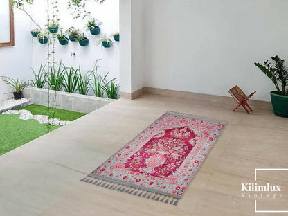 Turkish Prayer Rug, Ottoman Design Muslim Prayer Mat