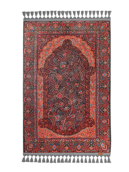 Turkish Prayer Rug, Ottoman Design, Soft Muslim Prayer Mat