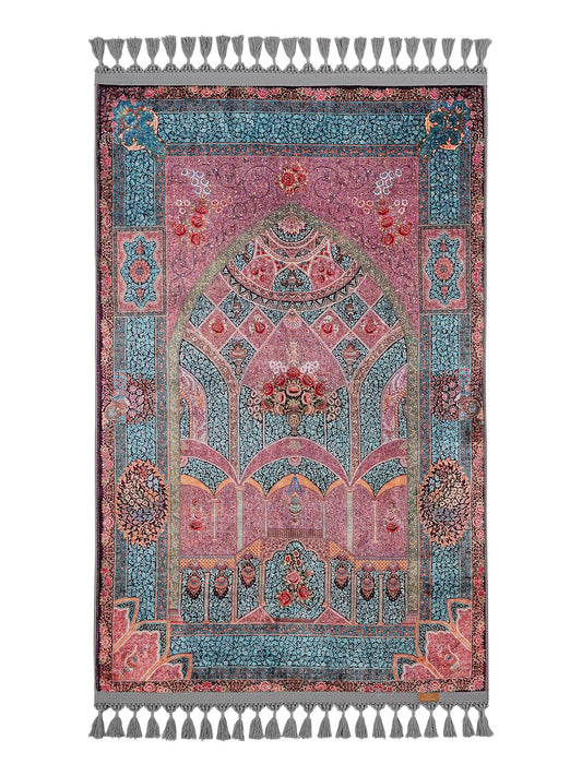 Turkish Prayer Rug, Ottoman Design, Soft Muslim Prayer Mat