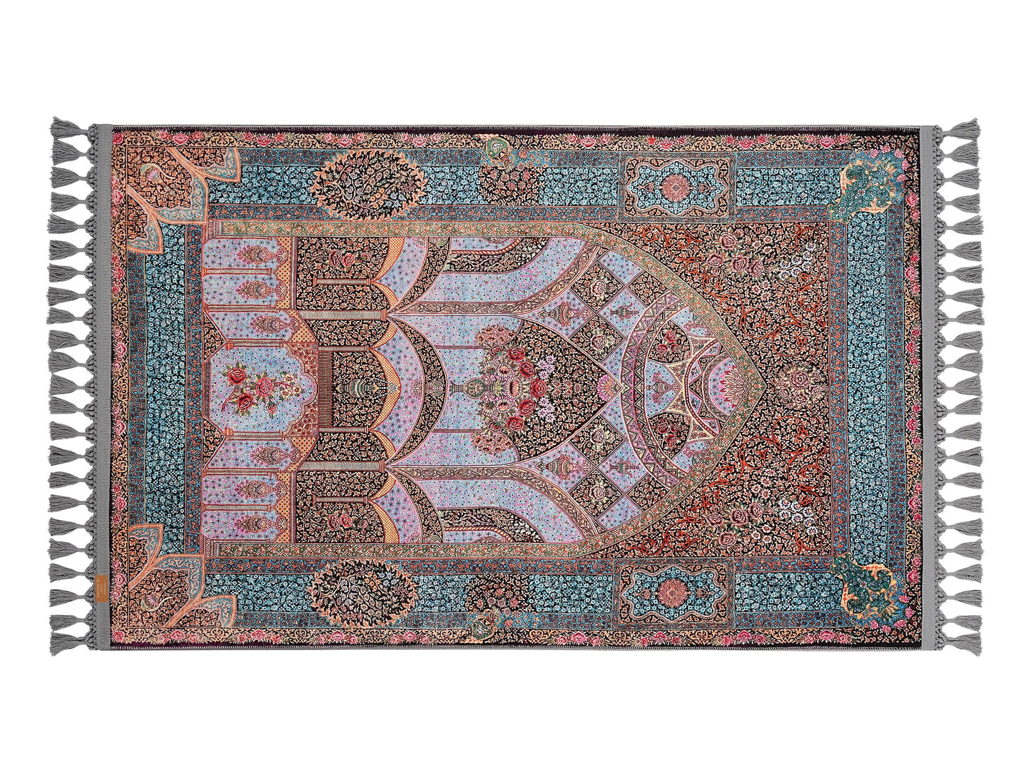 Turkish Prayer Rug, Ottoman Design Seccade, Soft Muslim Prayer Mat