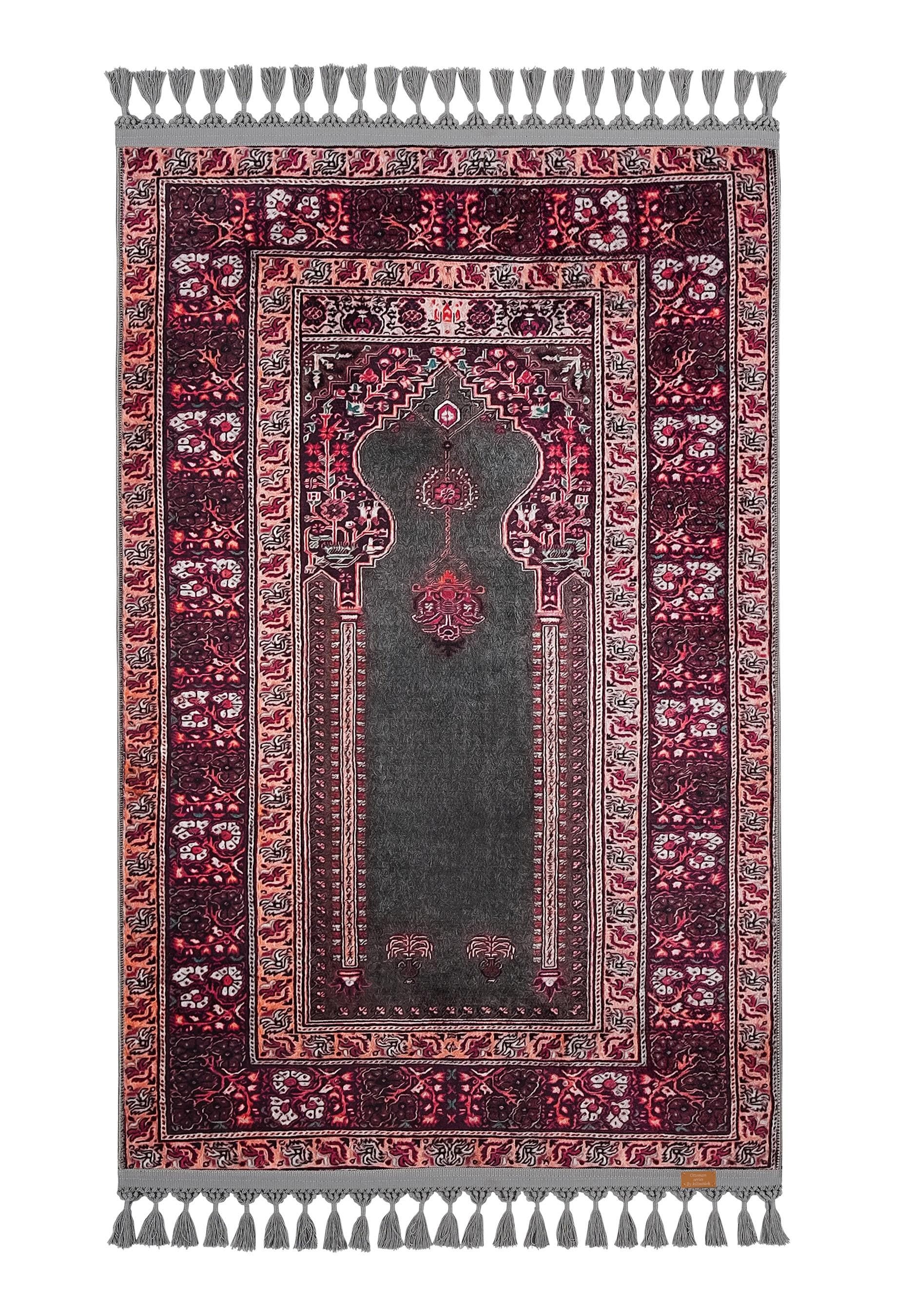 Turkish Prayer Rug, Ottoman Design Muslim Prayer Mat