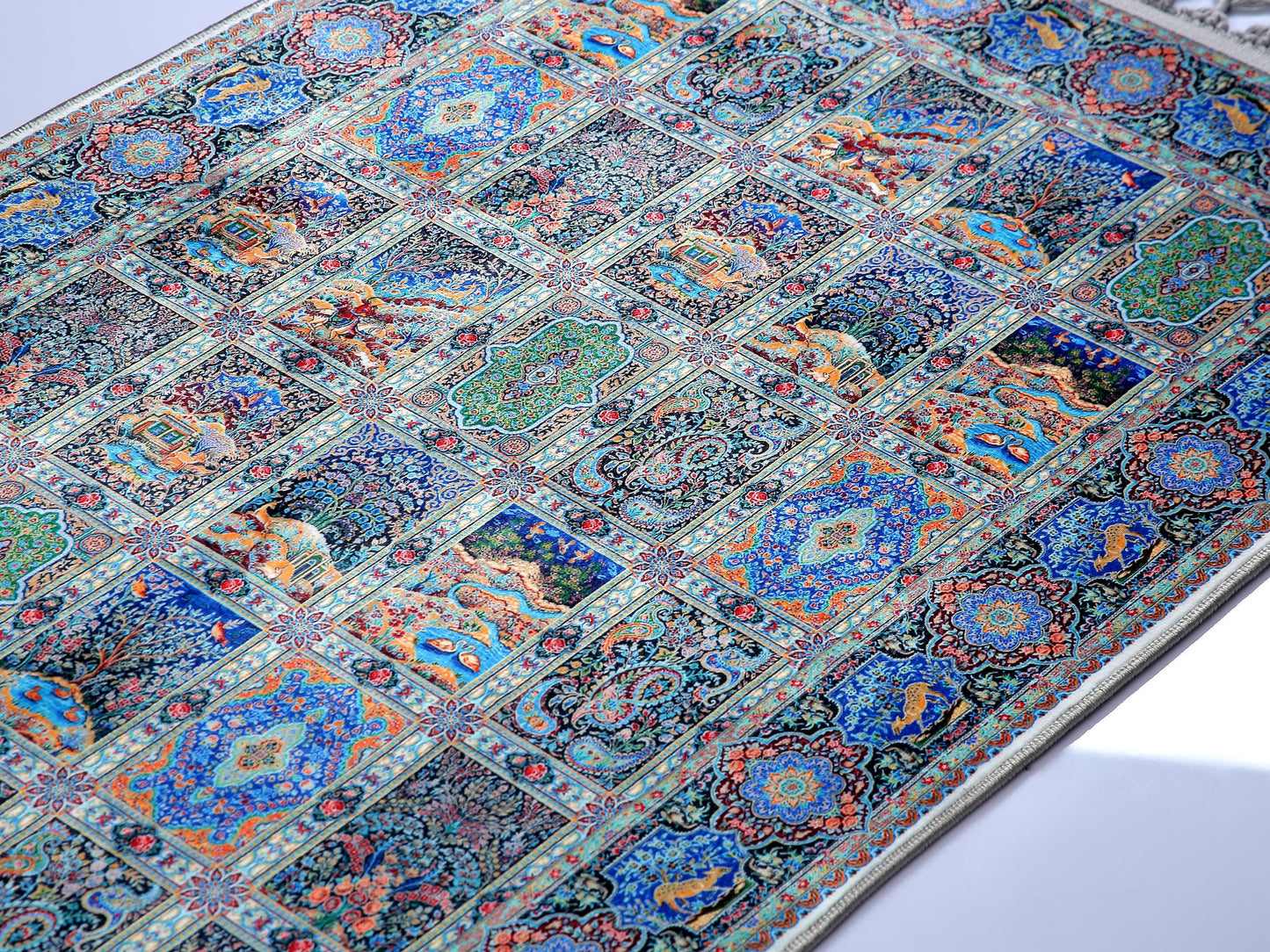 Turkish Prayer Rug, Soft Muslim Prayer Mat, Ottoman Design