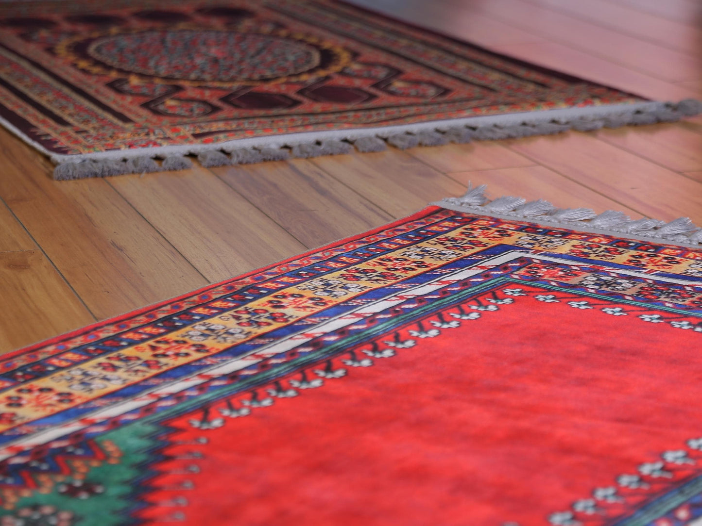 Turkish Prayer Rug, Soft Muslim Prayer Mat, Ottoman Design