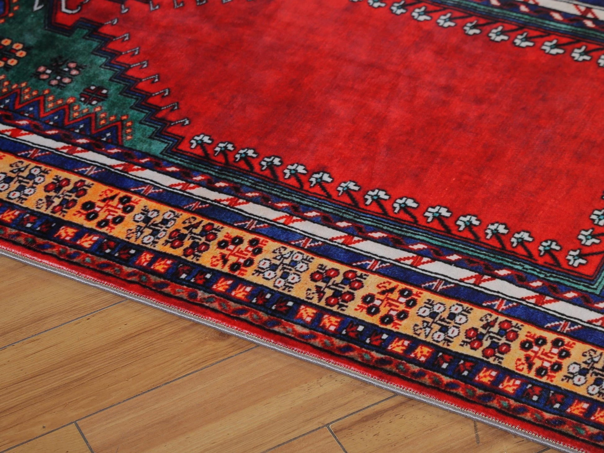 Turkish Prayer Rug, Soft Muslim Prayer Mat, Ottoman Design