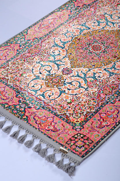 Turkish Prayer Rug, Ottoman Design, Soft Muslim Prayer Mat