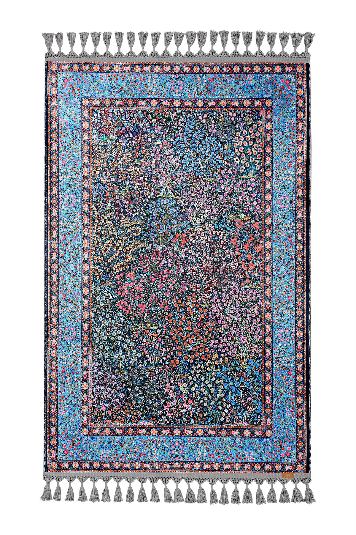 Turkish Prayer Rug, Ottoman Design, Soft Muslim Prayer Mat
