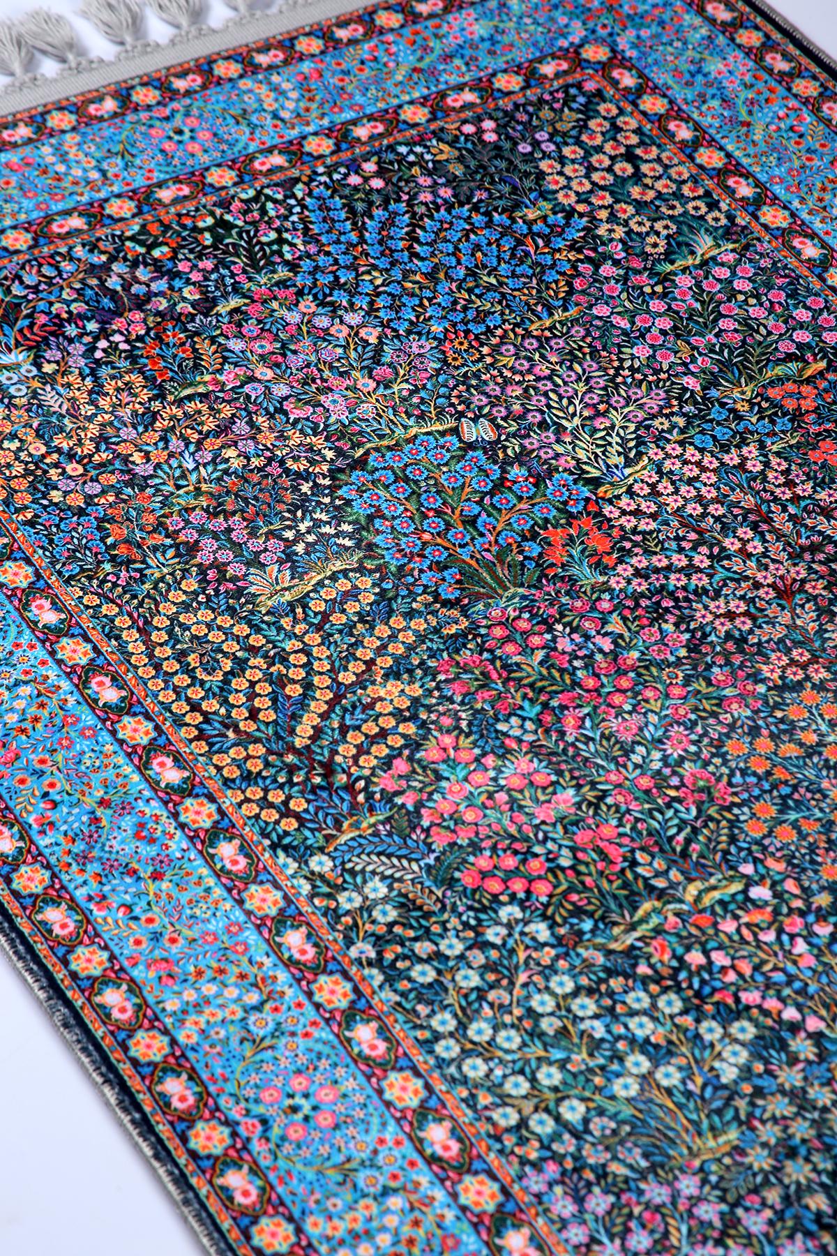 Turkish Prayer Rug, Ottoman Design, Soft Muslim Prayer Mat