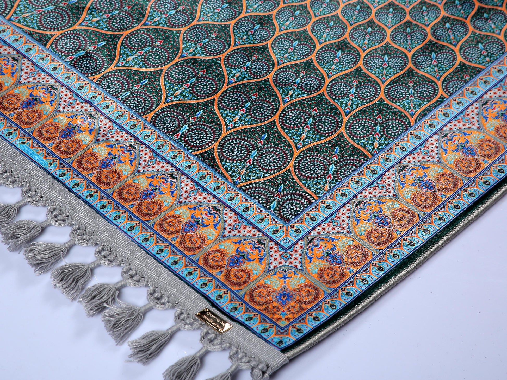 Turkish Prayer Rug, Traditional Ottoman Design, Soft Muslim Prayer Mat