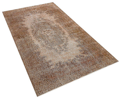 Vintage Turkish Wool Rug (4'x7'): Handmade Anatolian Persian Design