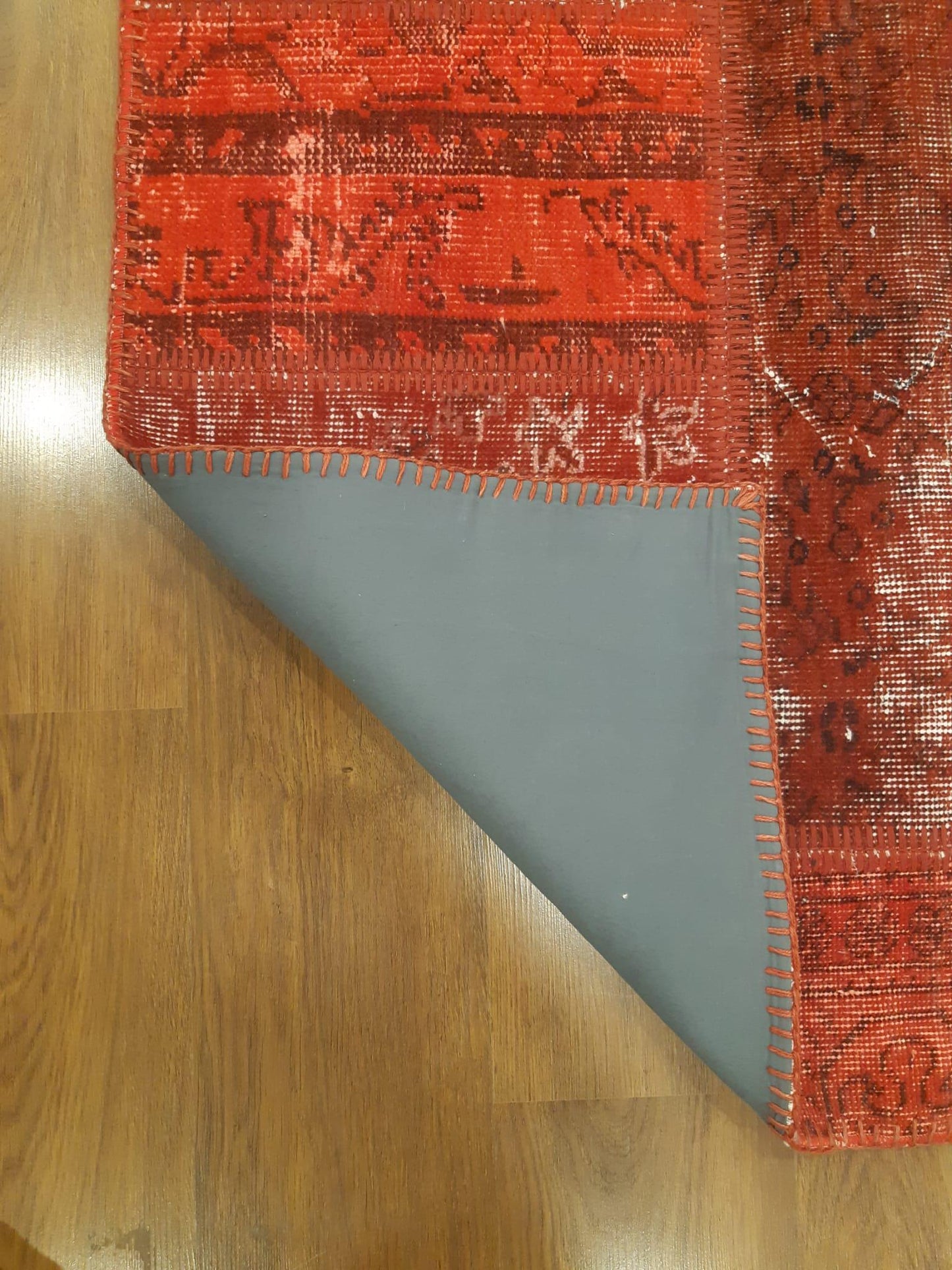 5.4x9.2, Handmade Wool Turkish Patchwork Rug – Vintage, Bohemian, One-of-a-Kind Area Rug