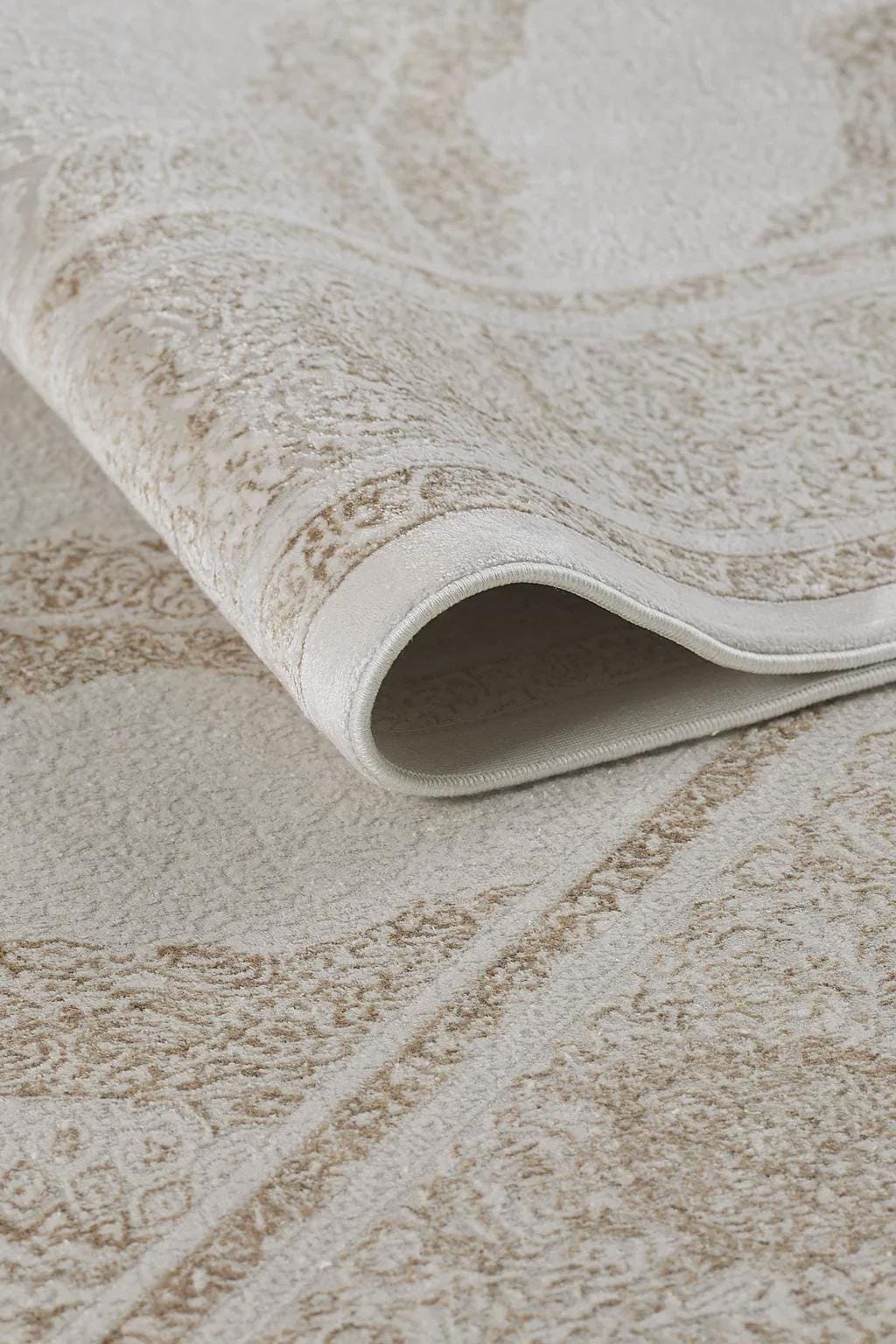 8x11 ft, Beige Classic oriental Bamboo Rug: Fine Medallion carpet