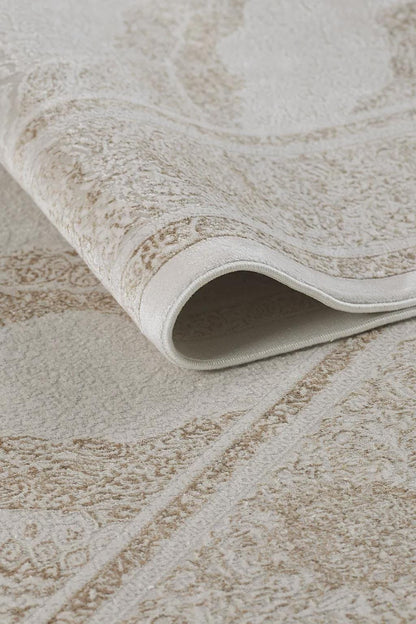 8x11 ft, Beige Classic oriental Bamboo Rug: Fine Medallion carpet