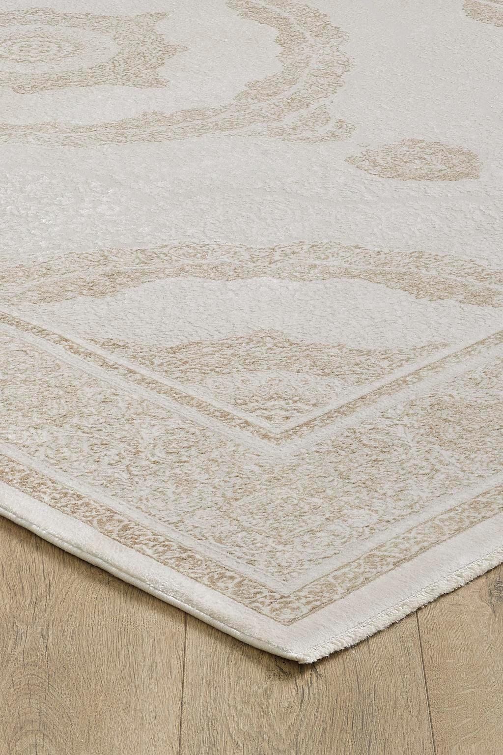 8x11 ft, Beige Classic oriental Bamboo Rug: Fine Medallion carpet