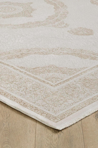 8x11 ft, Beige Classic oriental Bamboo Rug: Fine Medallion carpet