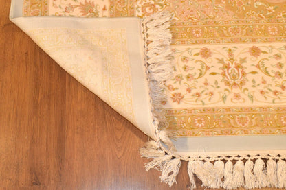 7x10 ft, Classic Oriental blue medallion Rug with fringes