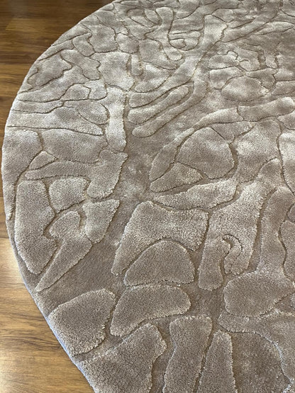Hand Tufted Viscose Rug: Custom Designer Circle Rug