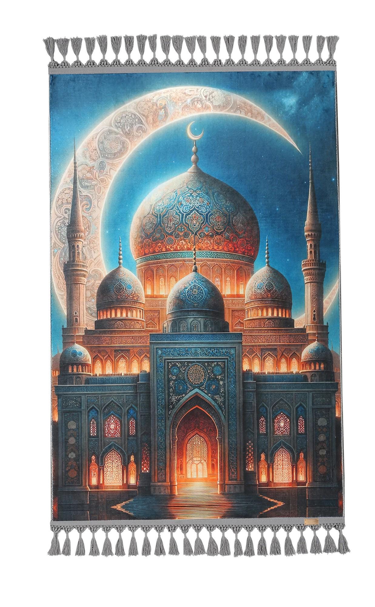 Turkish Prayer Rug, Digital Ottoman Design, Muslim Prayer Mat