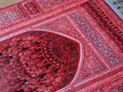 Turkish Prayer Rug, Ottoman Design, Soft Muslim Prayer Mat