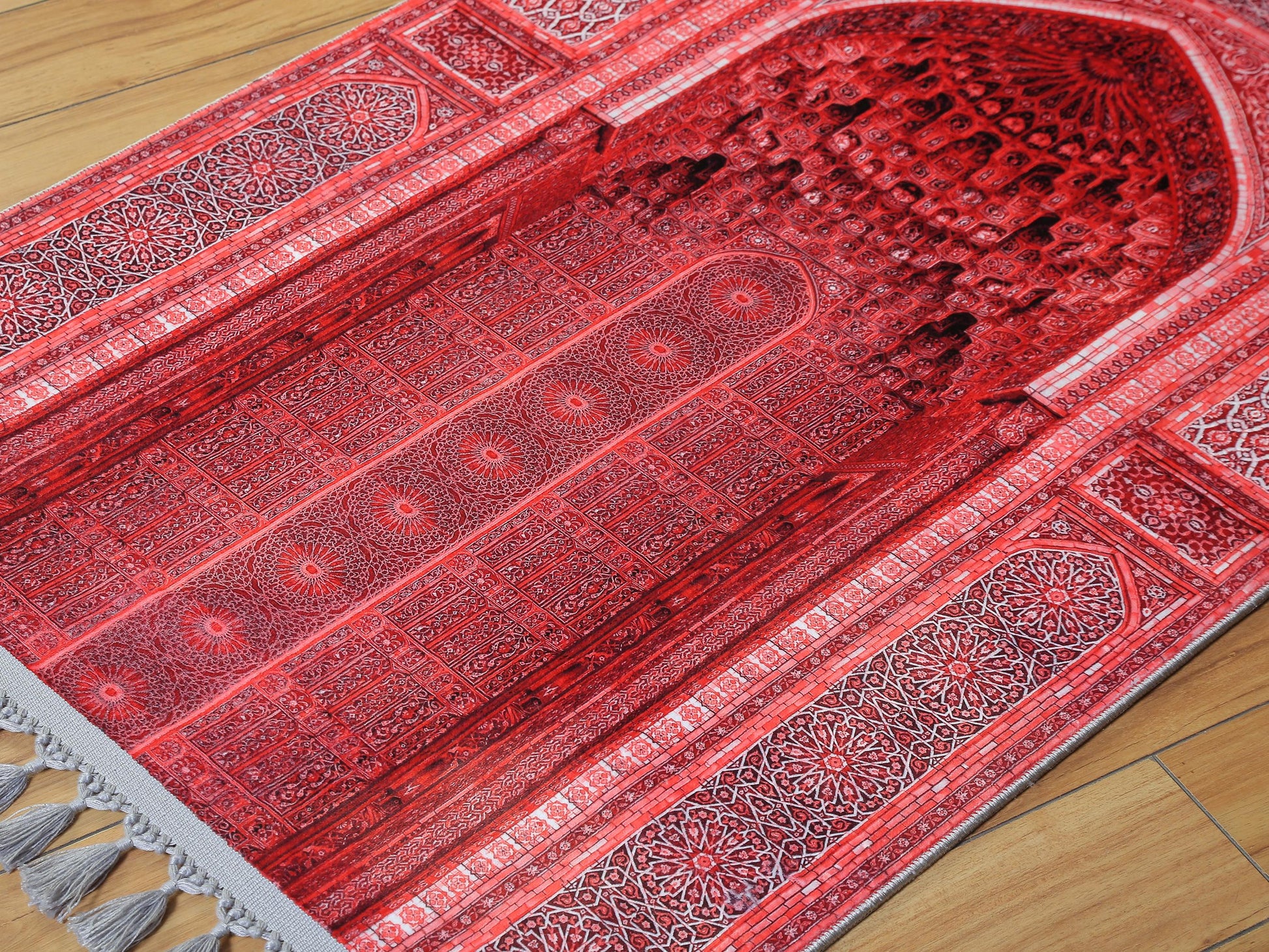 Turkish Prayer Rug, Ottoman Design, Soft Muslim Prayer Mat